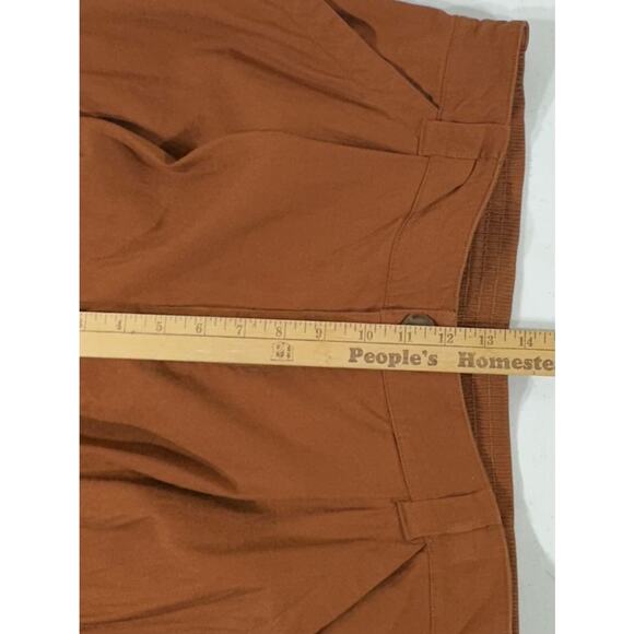 Cabi Cruise Crop Pants Size Large (33x24) Sienna Brown Wide Leg Linen Blend 6478 - Picture 11 of 12